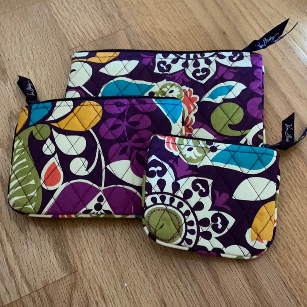 VERA BRADLEY mini cosmetic bag set
